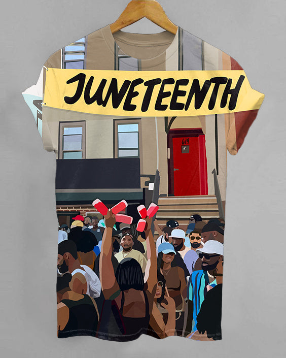 Juneteenth Our Festival Print Crew Neck Short Sleeve Tshirt