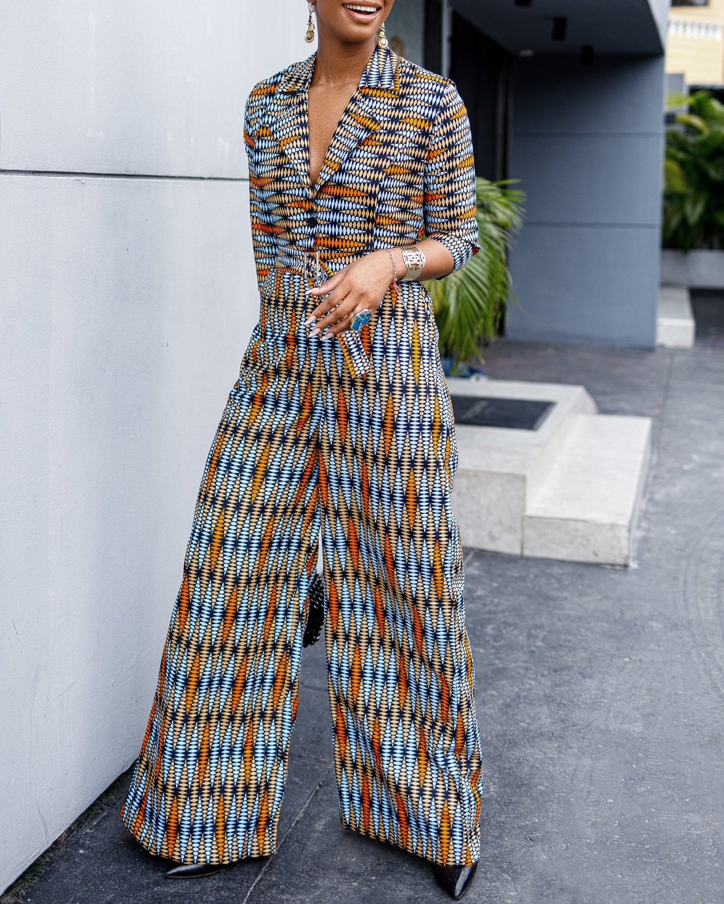 Women's V Neck Jumpsuit