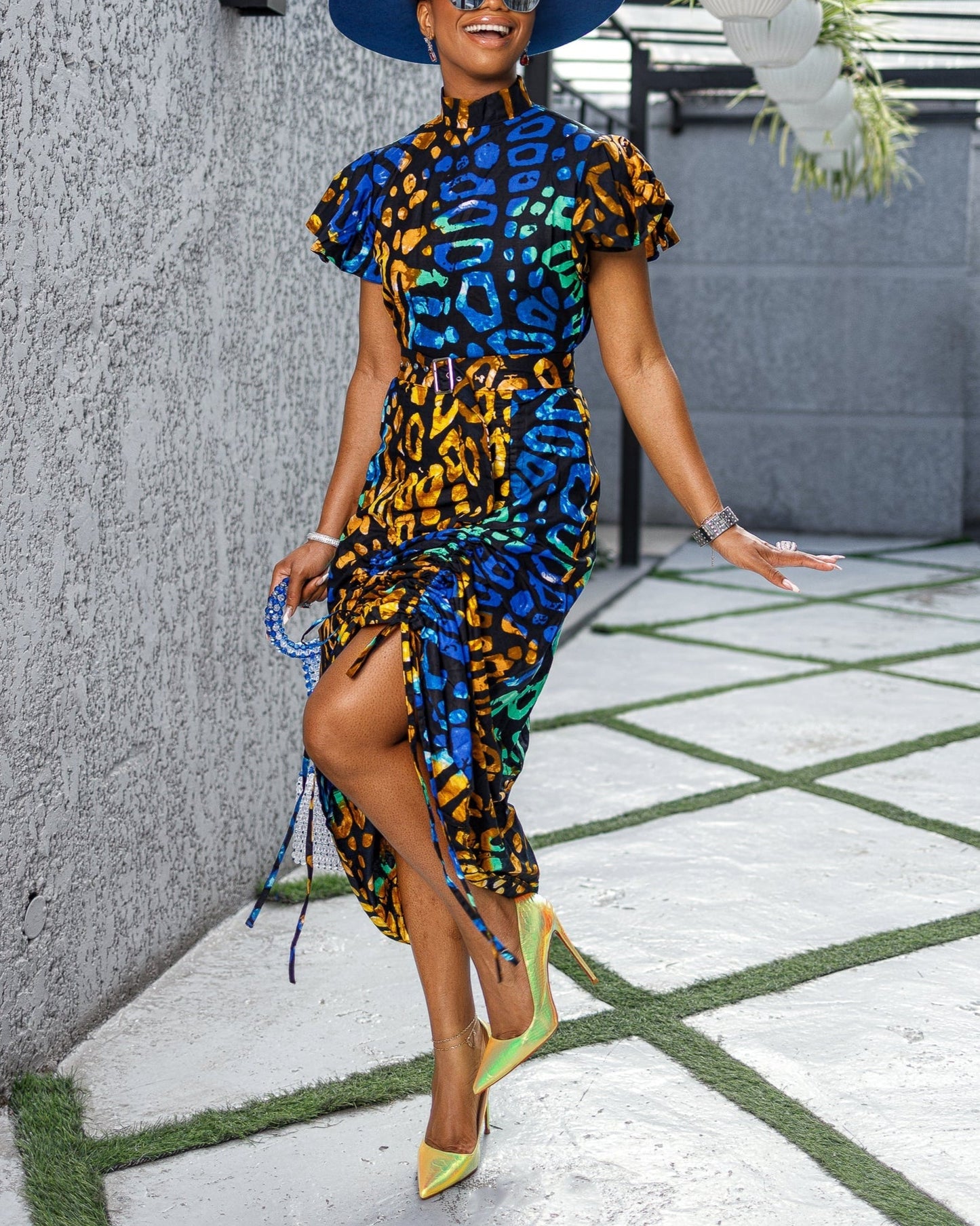 Women's Casual Print Midi Dress