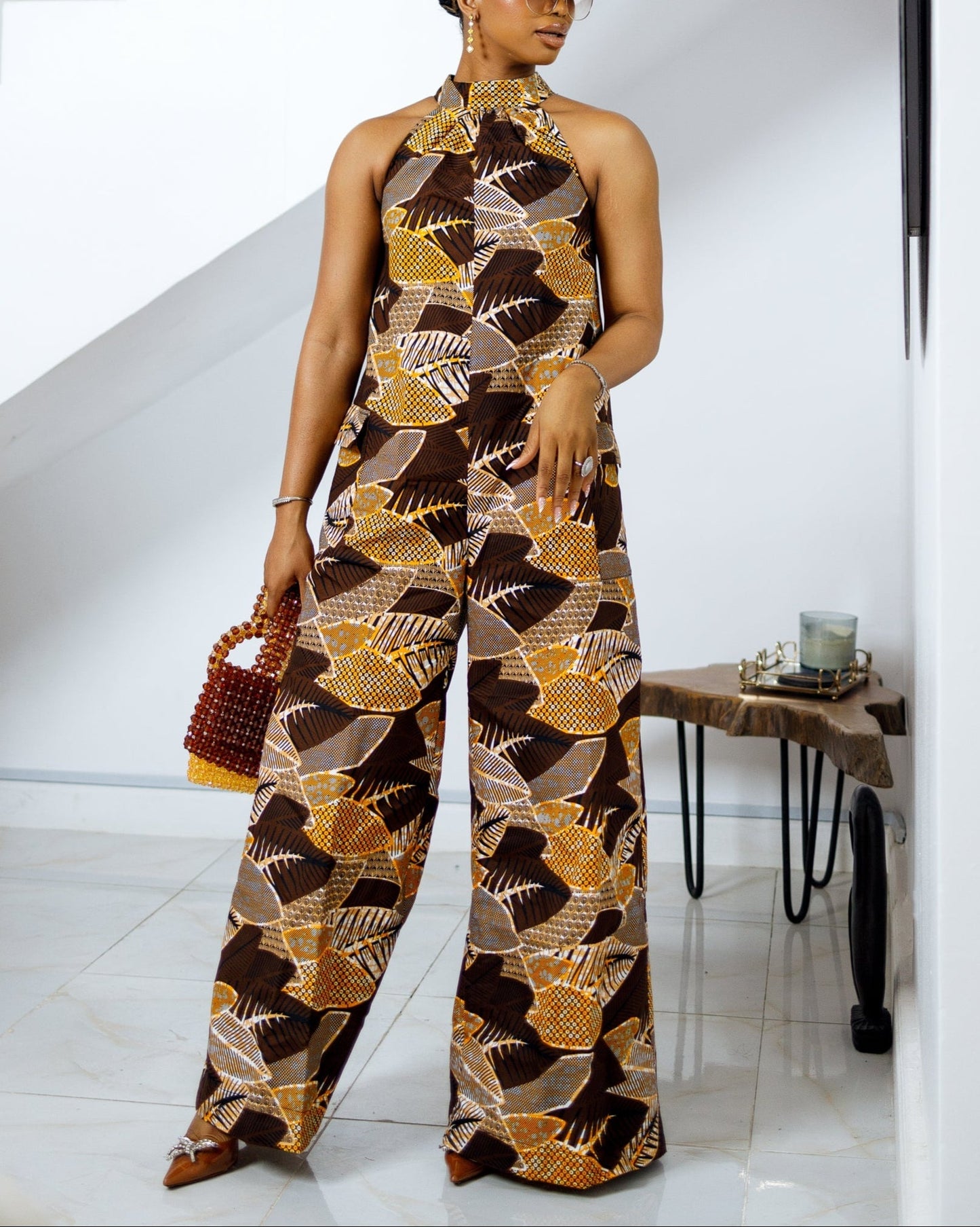 Women's Casual Halter Sleeveless Jumpsuit