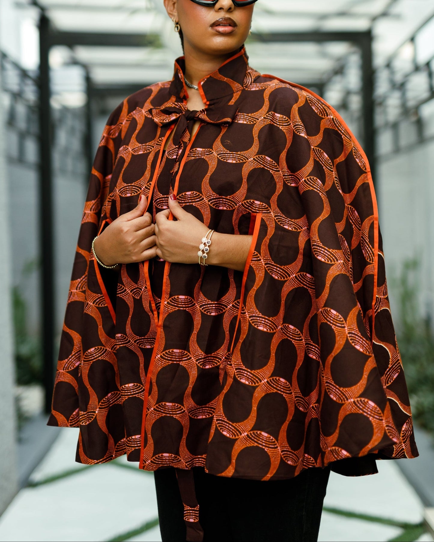 Women's Fashion Print Winter Cape
