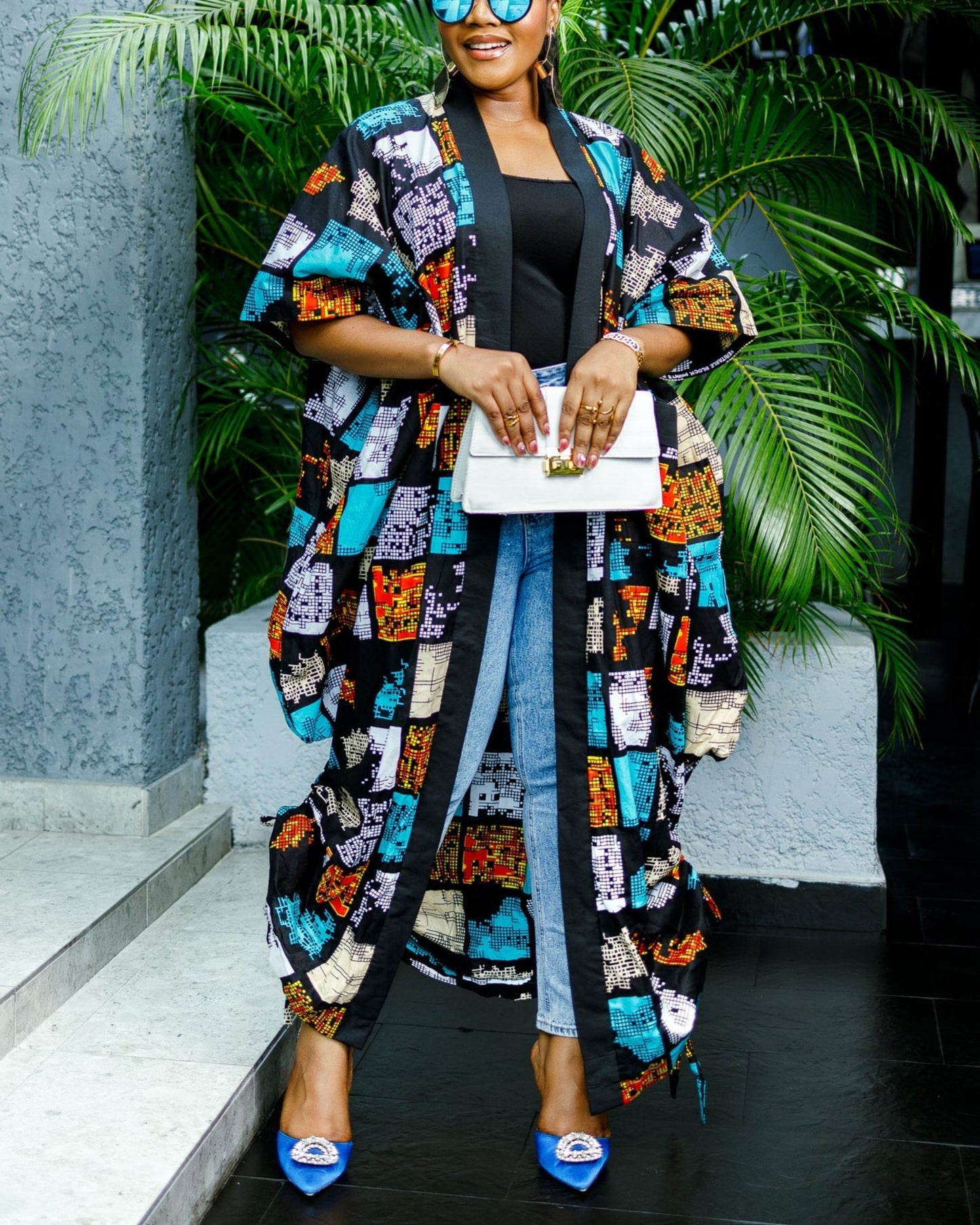 Women's Casual Print Kimono Coat