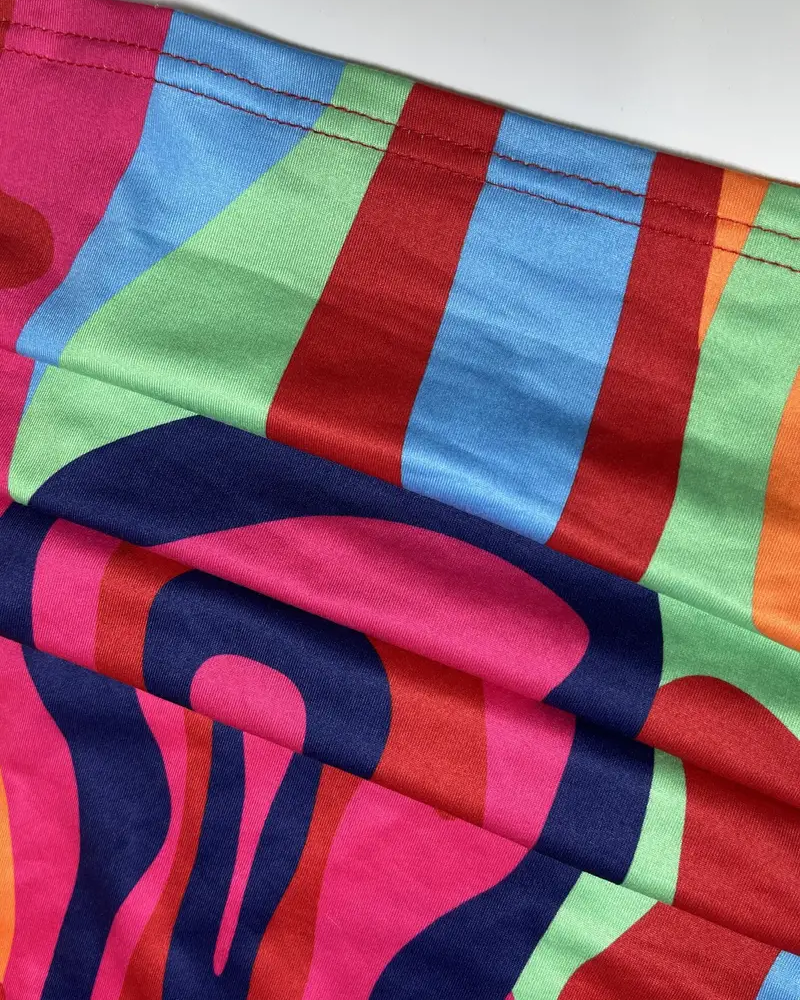 Sling Colorful Waves Print Casual Jumpsuit