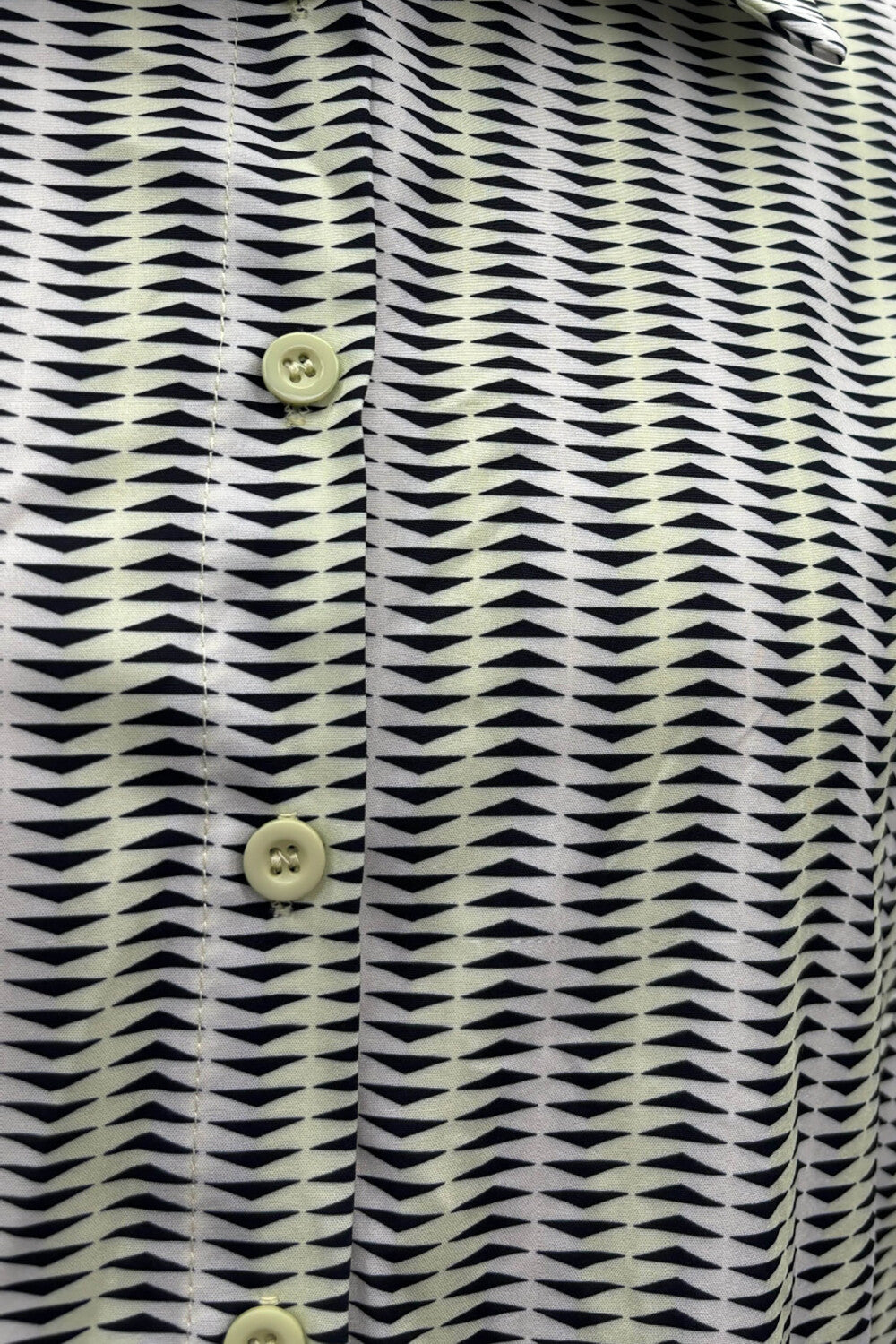 Geometric Print Striped Long Sleeve Blouse Wide Leg Pants 2pcs Set-Green