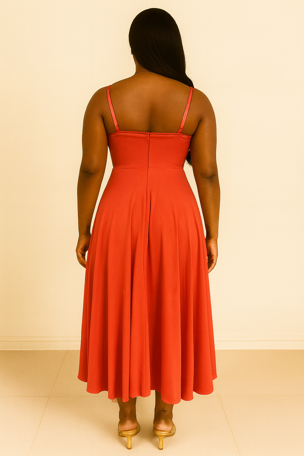 High-Grade Mesh Large Swing Double-Layer Sling Dress