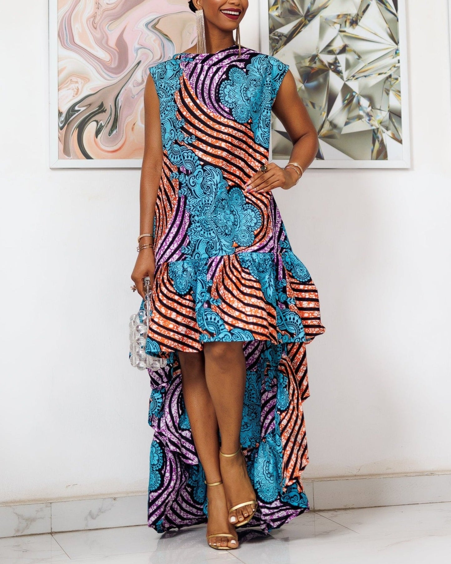 Women's Summer Casual Ruffle Dress