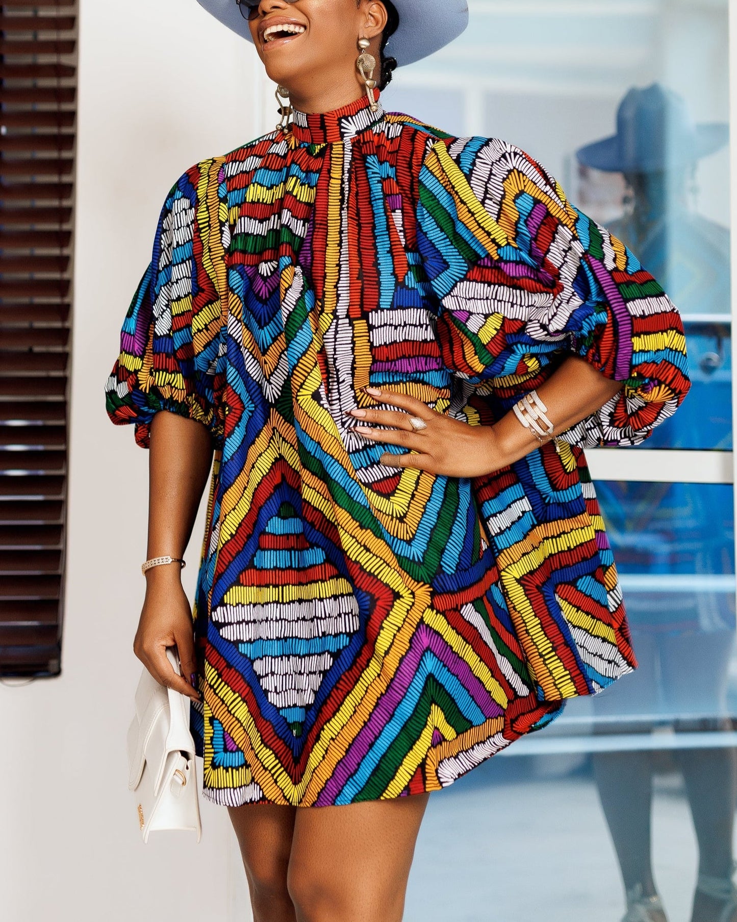 Women's Fashion Print A Line Short Dress