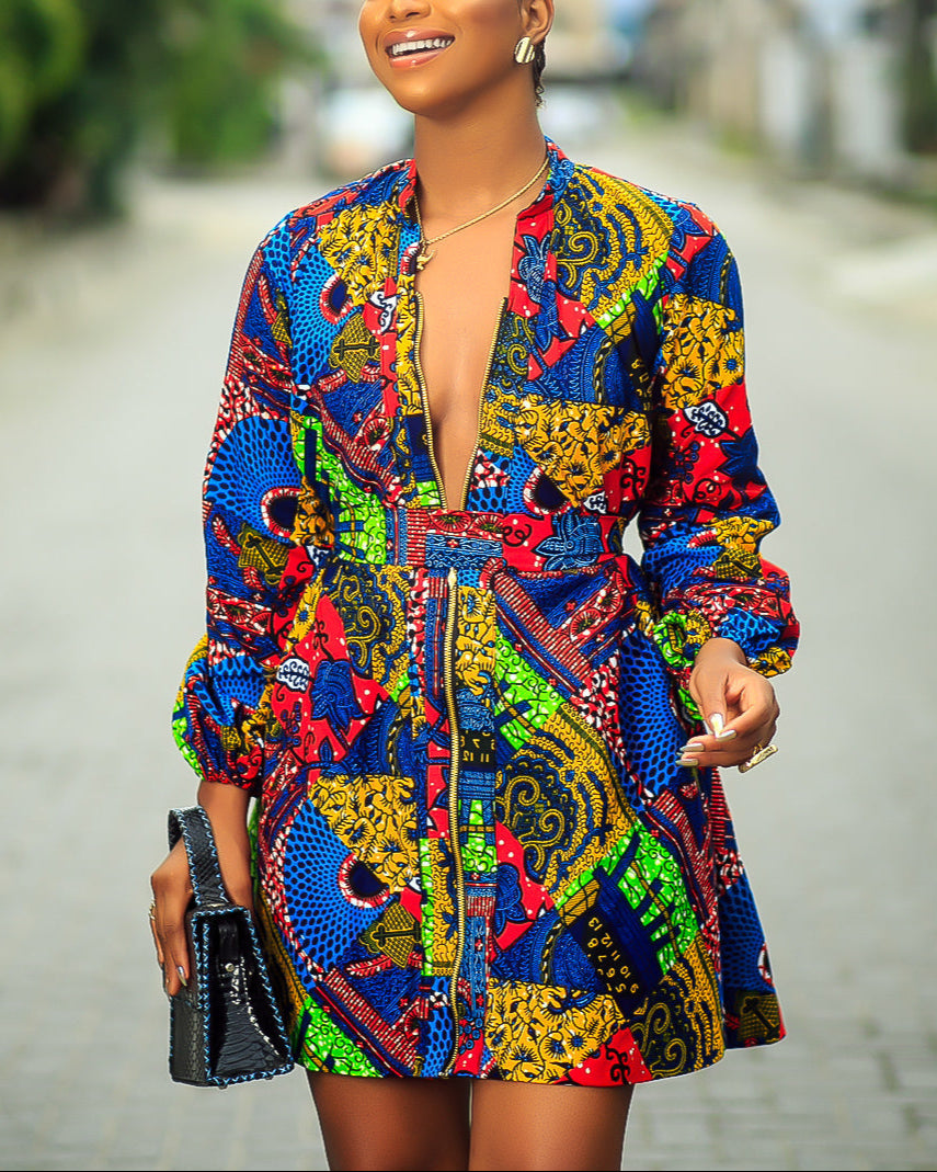 Women's Casual Print Short Dress