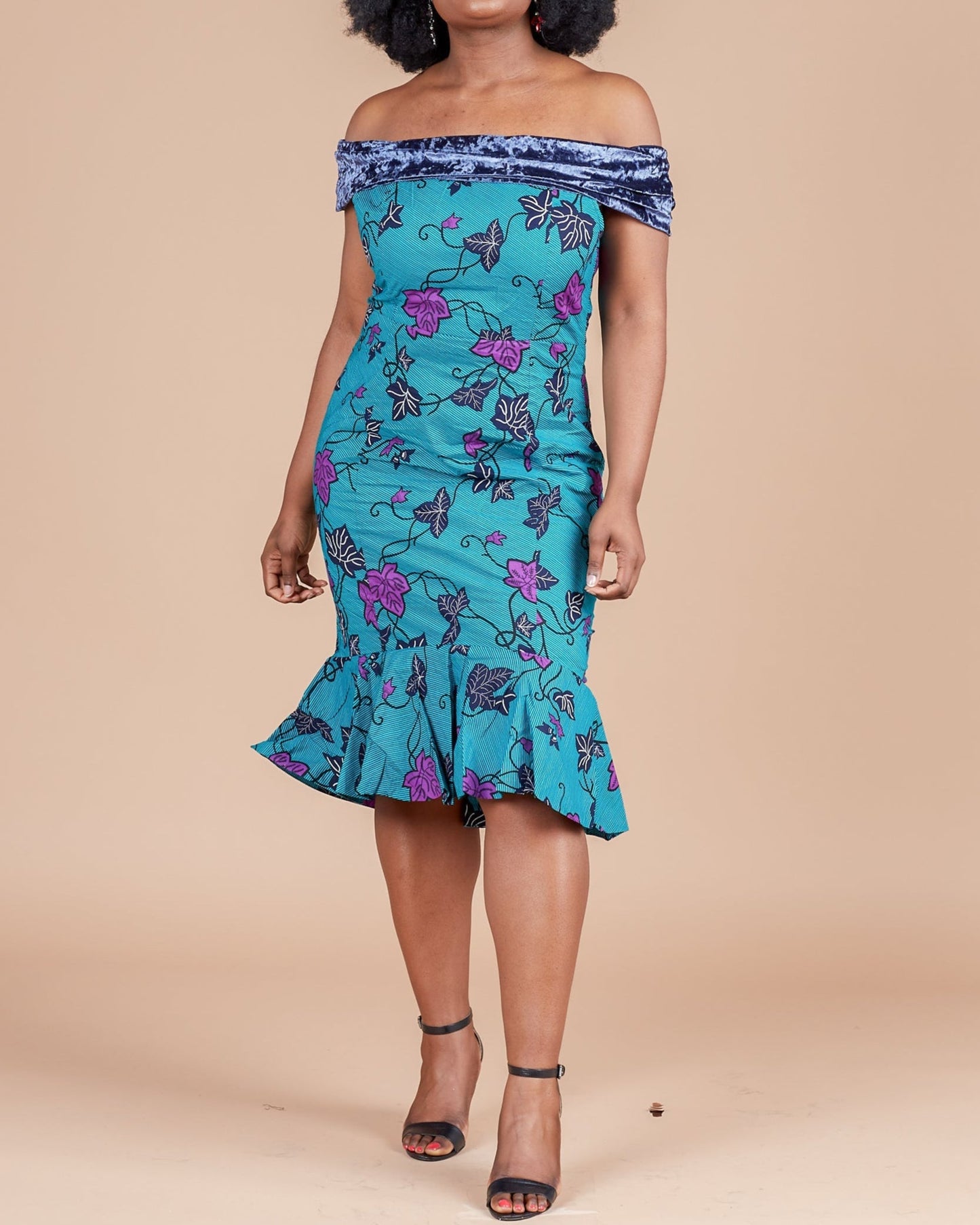 Women's Off Should Flora Print Bodycon Midi Dress