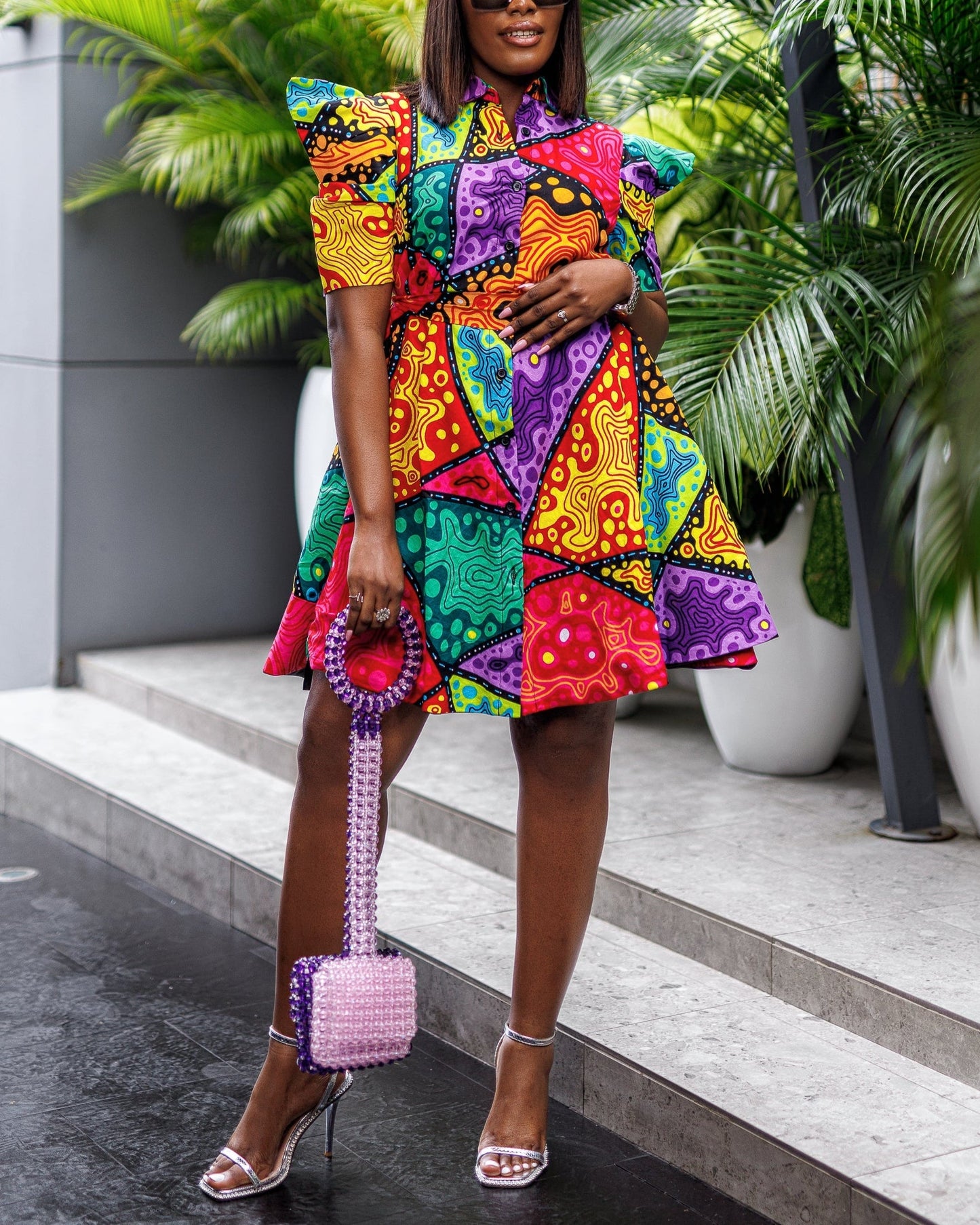 Women's Fashion Print Short Dress