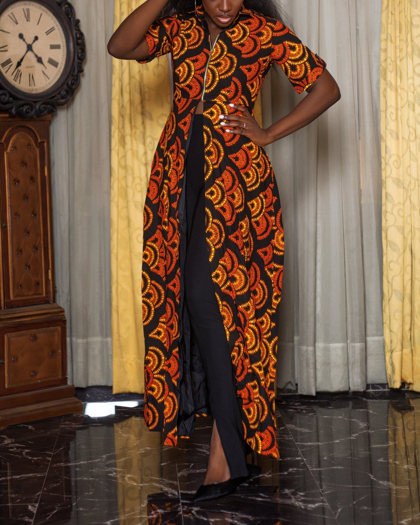 Women's Casual Print Short Sleeve Kimono/Jacket