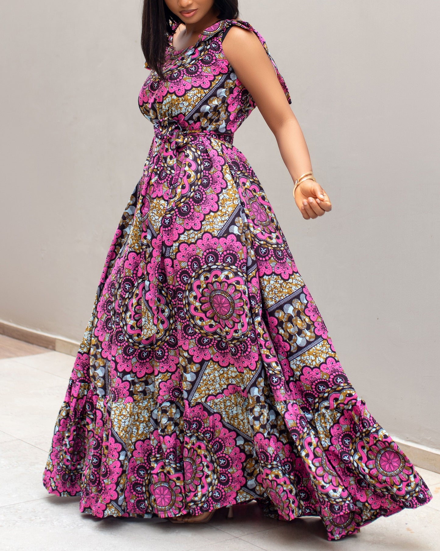 Women's Casual Print Sleeveless Maxi Dress