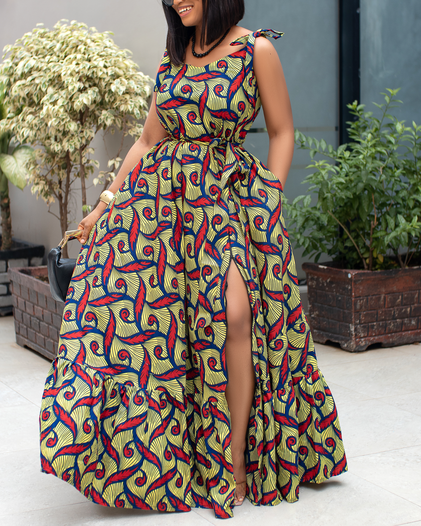 Women's Casual Print Sleeveless Maxi Dress