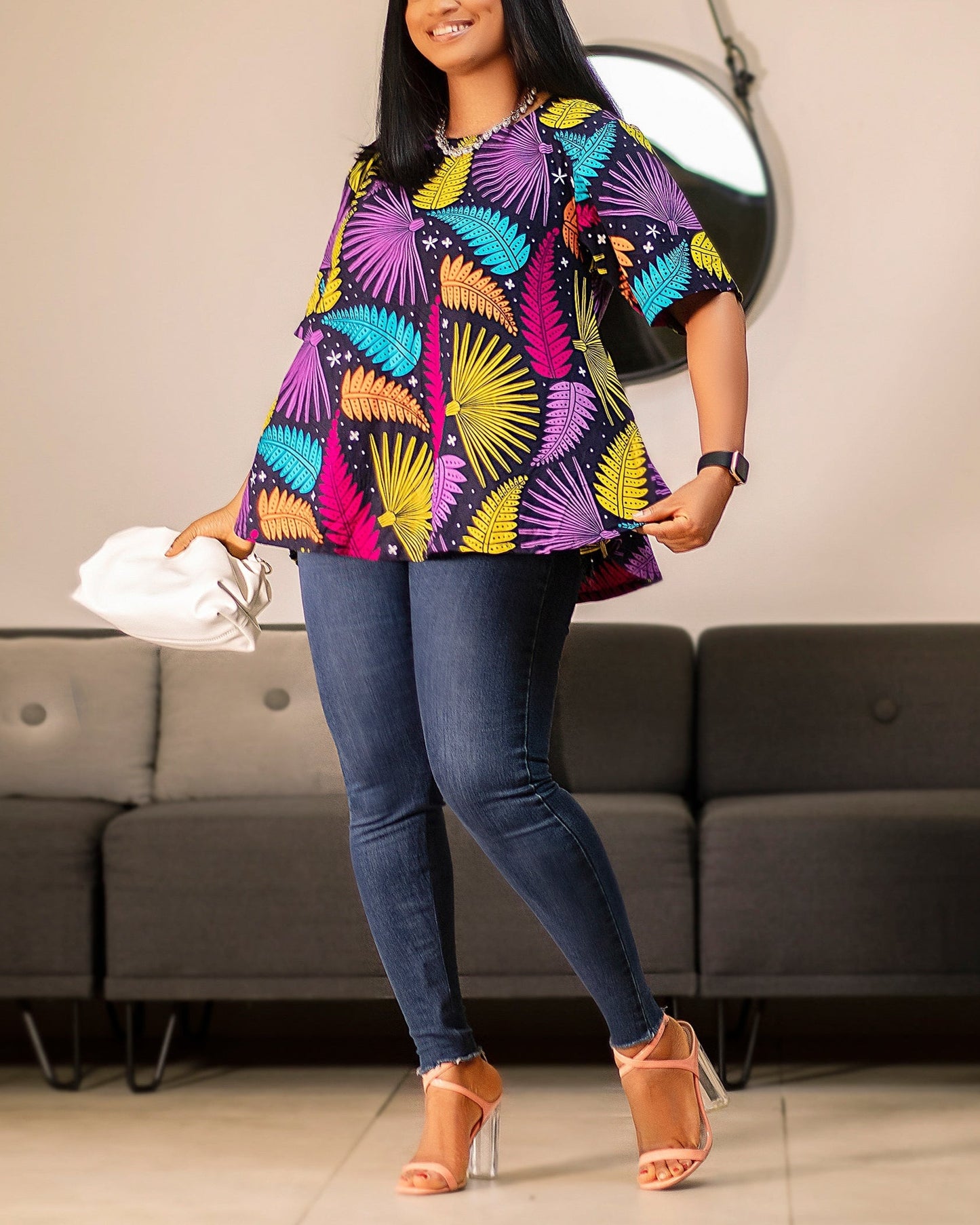 Women's Casual Print Short Sleeve Shirt