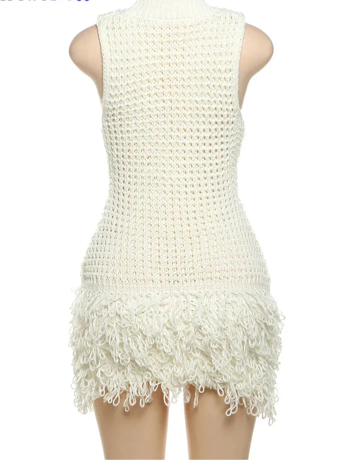 crochet tassel dress