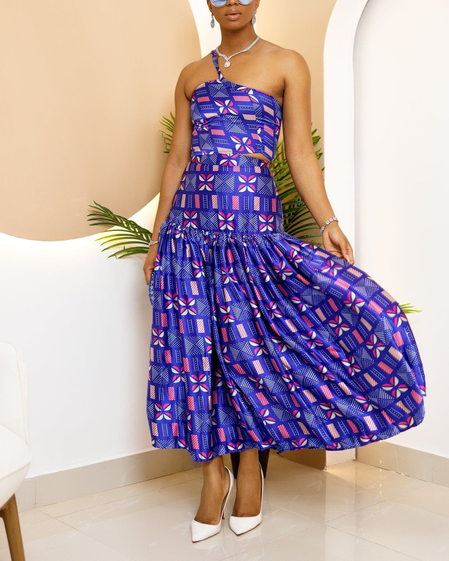 Women's Summer Casual Print Sleeveless Maxi Dress