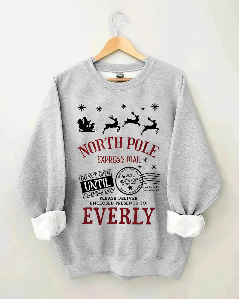 Women's Christmas Print Crewneck Sweatshirt