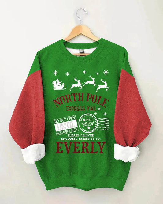 Women's Christmas Print Crewneck Sweatshirt