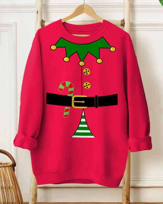 Christmas Elf Body Costume Long-sleeved Sweatshirt