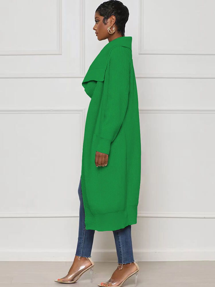 Knit Long Sleeve Solid Bodycon Cardigan