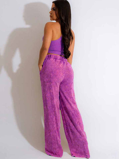 Two Piece Tank Tops & Wide Leg Pants
