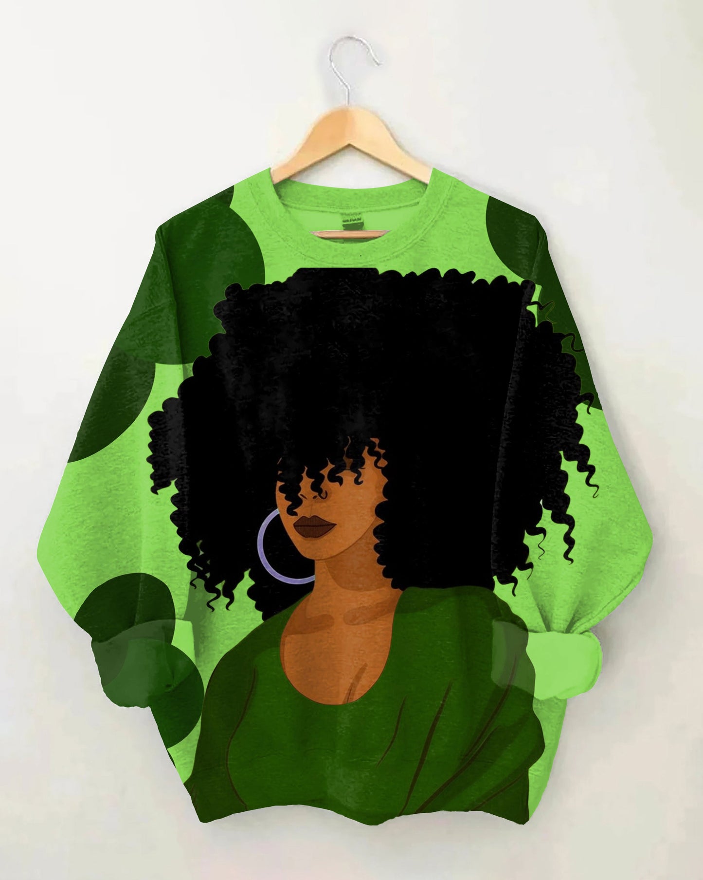 Women's Black History Queen Vintage Long Sleeve  Sweatshirt