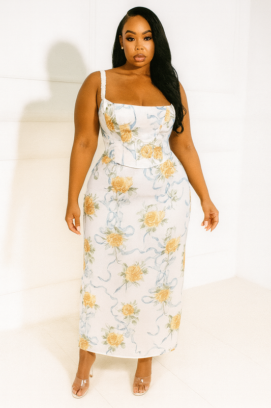 Sexy Socialite Elegance Retro Oil Painting Plant Printing Suit Sheath Dress