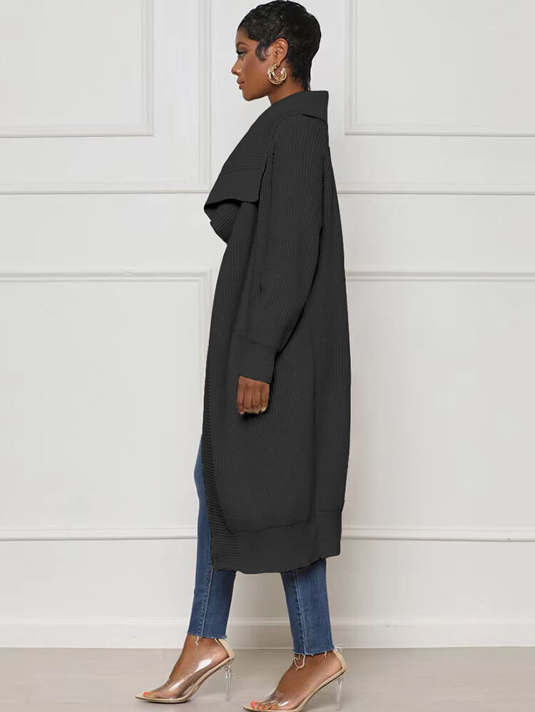 Knit Long Sleeve Solid Bodycon Cardigan