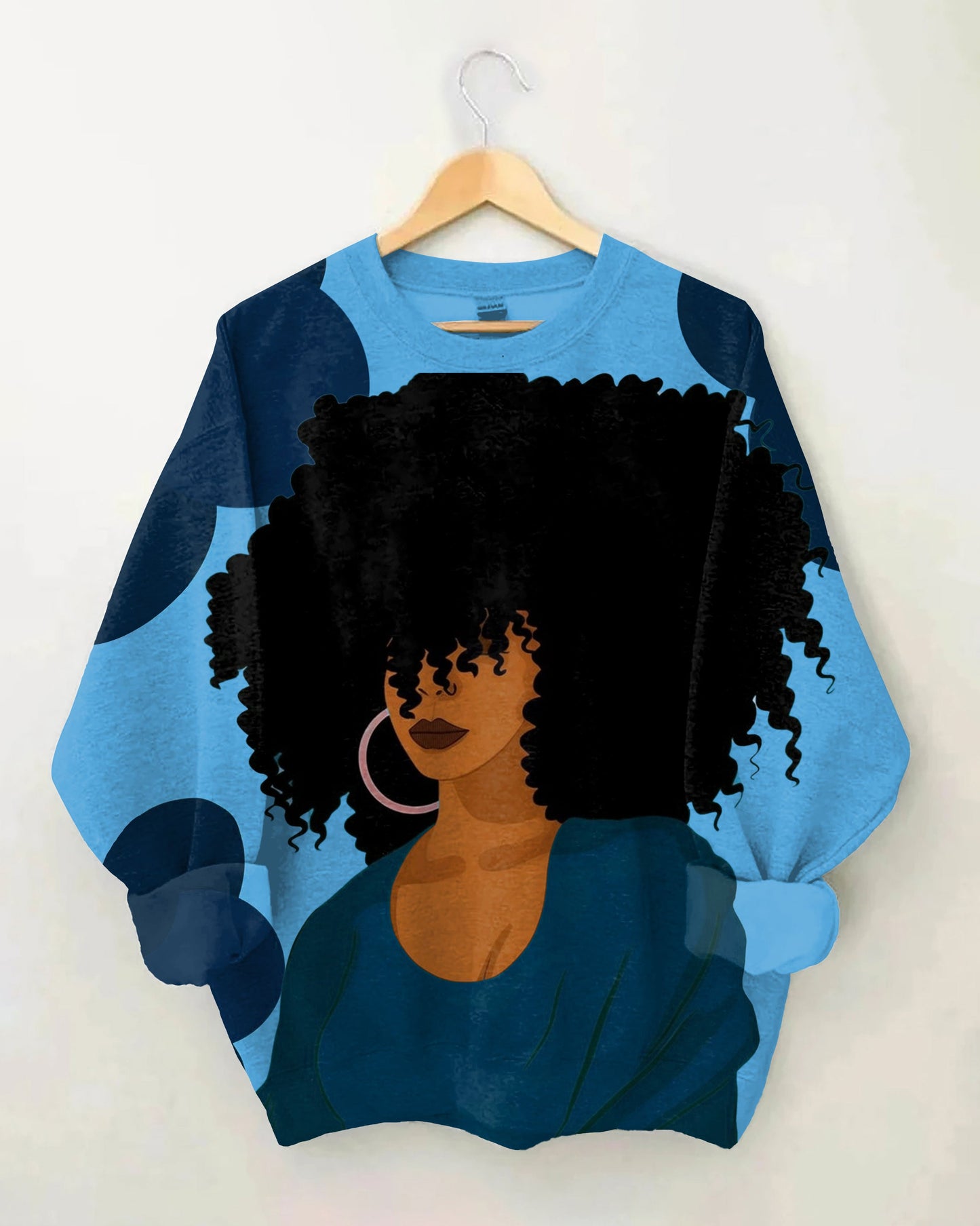 Women's Black History Queen Vintage Long Sleeve  Sweatshirt