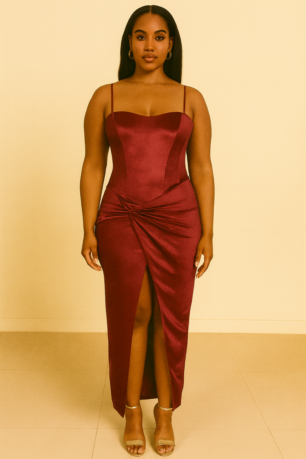 Temperament Camisole Lace-up Dress