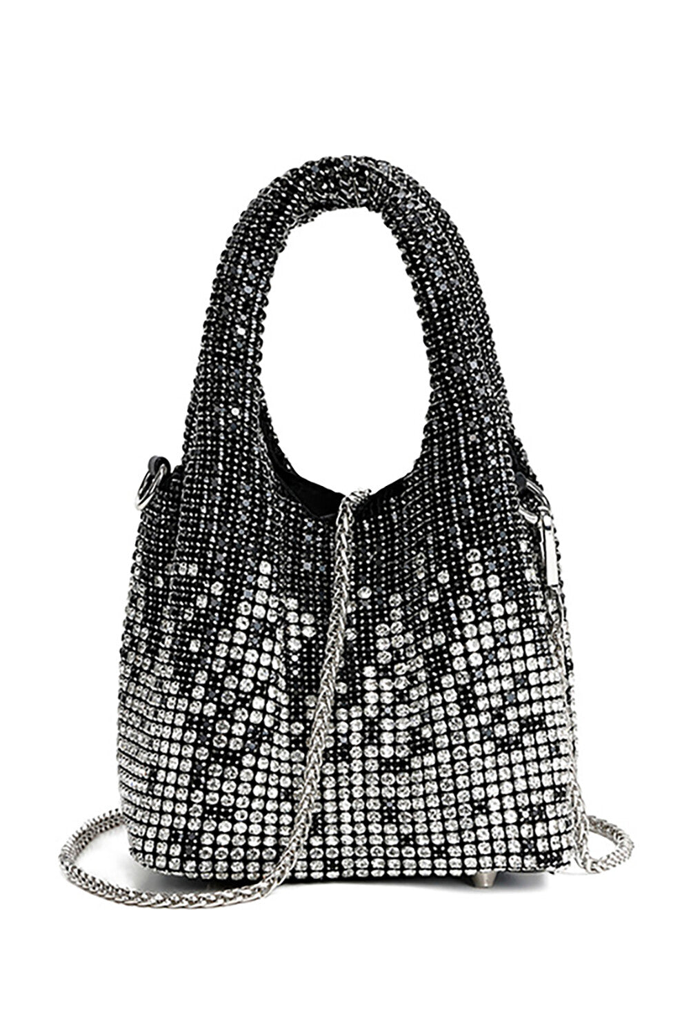 Rhinestone Gradient Handbag Bucket Bag Chain Shoulder Bag