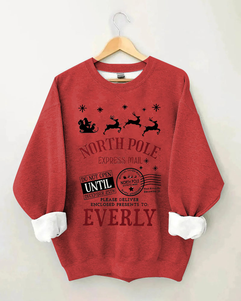 Women's Christmas Print Crewneck Sweatshirt