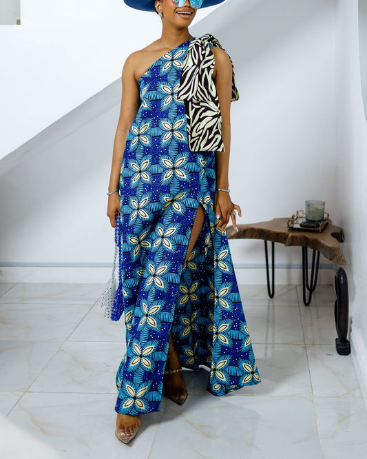 Women's Casual Print Sleeveless Maxi Dress