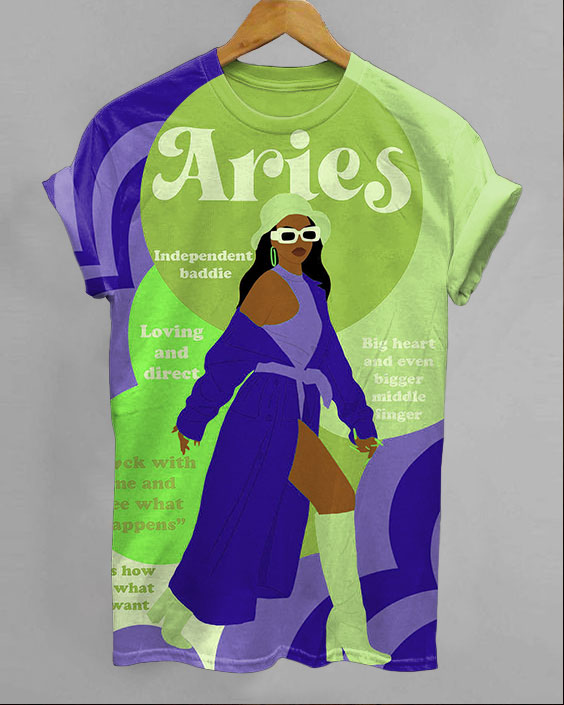 Aries Girl Unisex Short Sleeve Tshirt