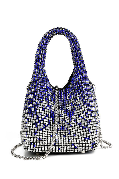 Rhinestone Gradient Handbag Bucket Bag Chain Shoulder Bag