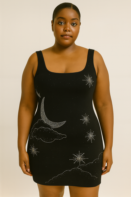 3D Printed Urban Leisure Mid-Waist Long Dress