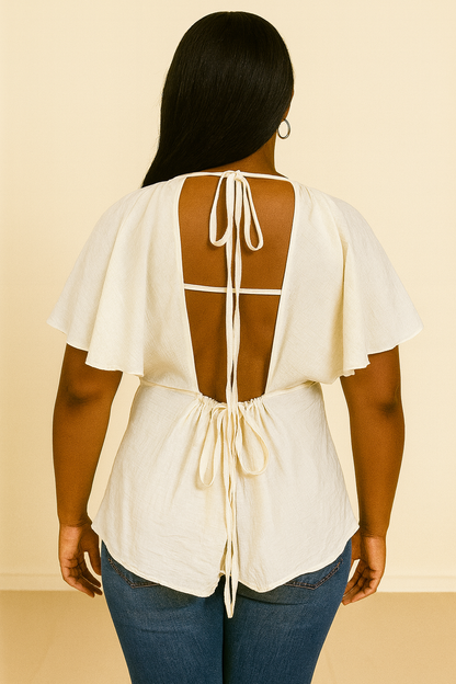 Linen Texture round Neck Shirt Loose Thin and Comfortable Sun Protection Top