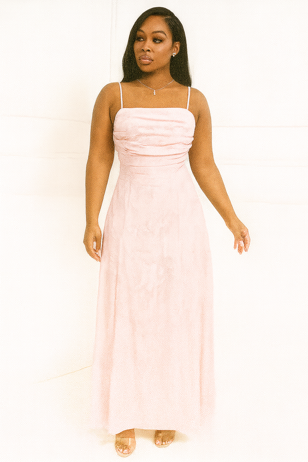 Fashion Suspenders Strapless Collar Elegant Evening Dress Dress