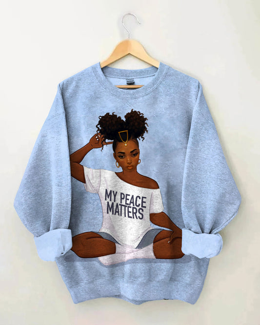 Women's My Peace Matters Retro Long Sleeve Sweatshirt