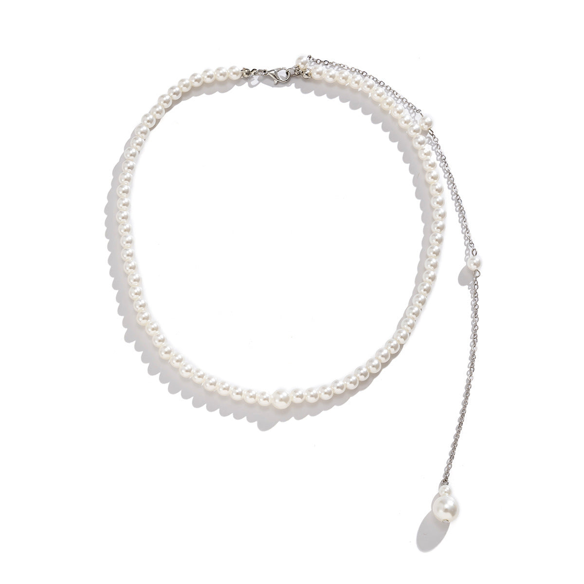 Sexy Imitation Pearl Necklace Women's Long Back Chain