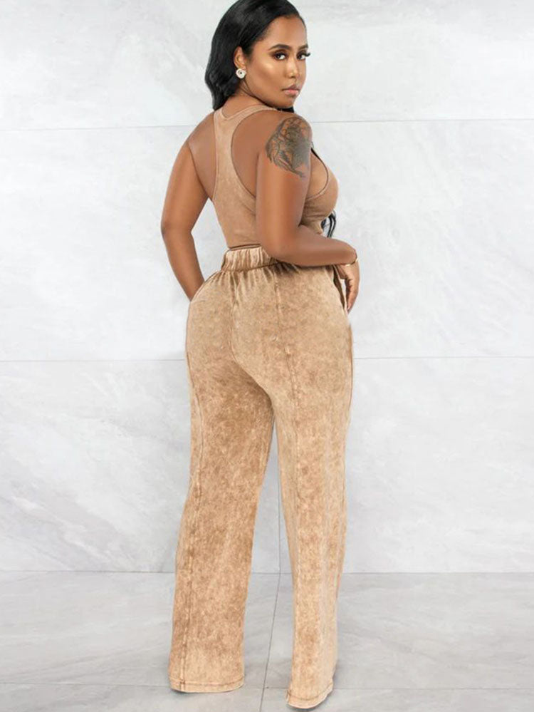 Two Piece Tank Tops & Wide Leg Pants