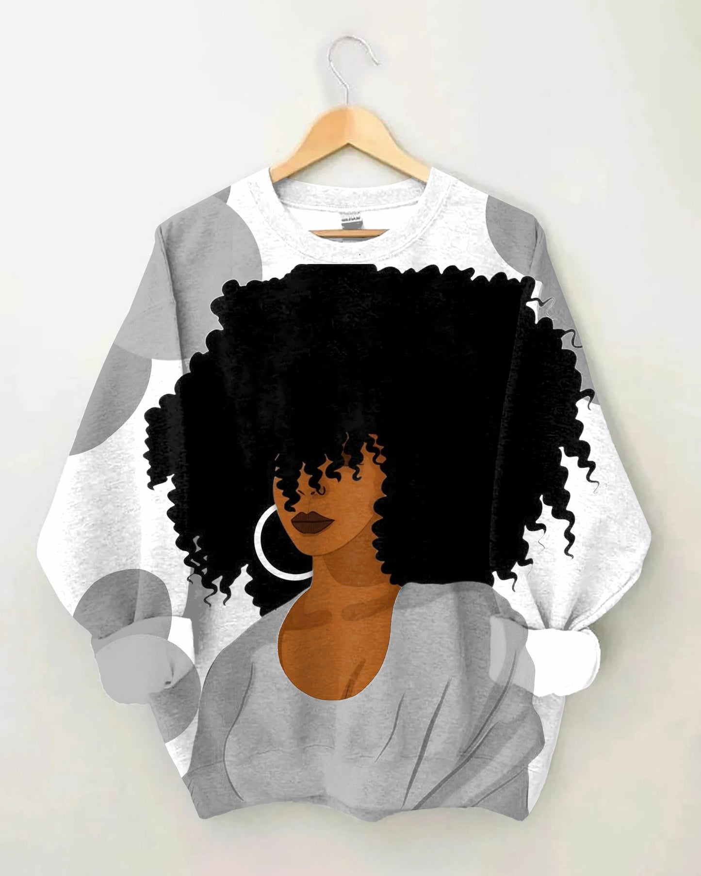 Women's Black History Queen Vintage Long Sleeve  Sweatshirt