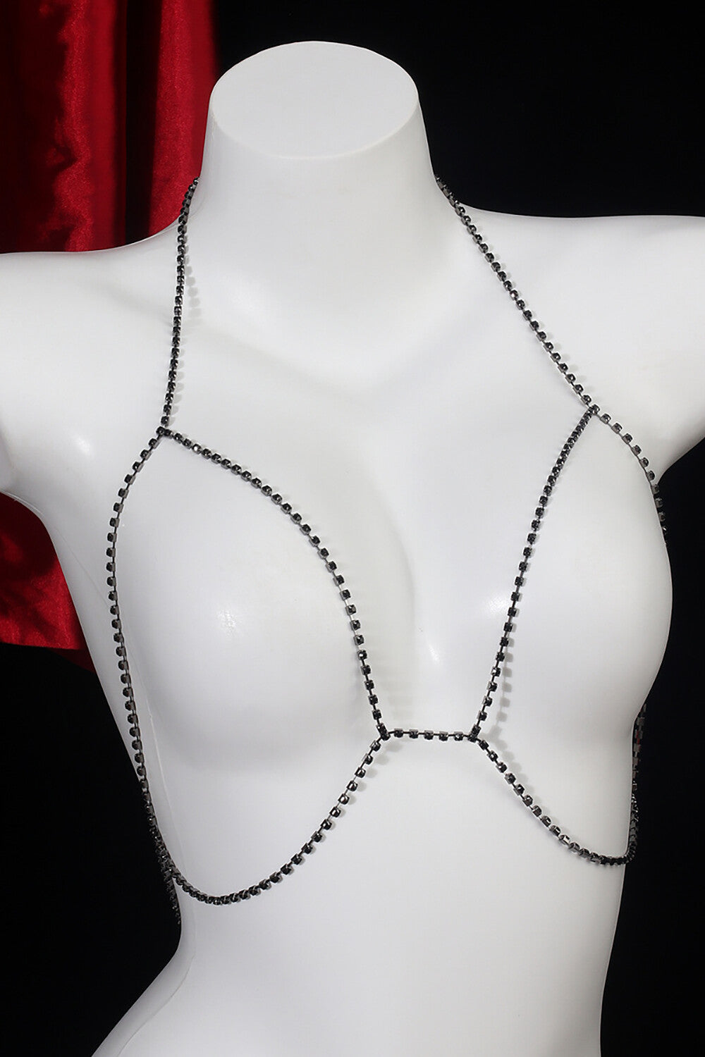 Sparkling Rhinestone Halter Body Chain