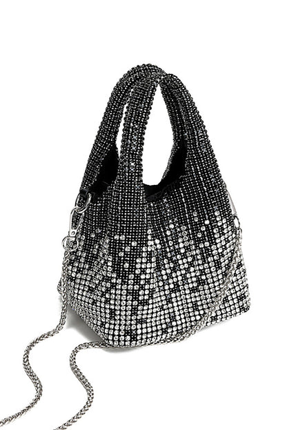 Rhinestone Gradient Handbag Bucket Bag Chain Shoulder Bag