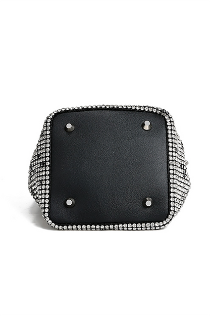 Rhinestone Gradient Handbag Bucket Bag Chain Shoulder Bag