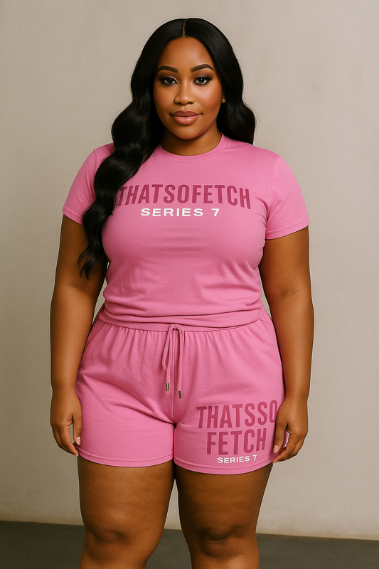 Fashion Casual Letter Print Slim-Fit Short-Sleeved Women's Suit