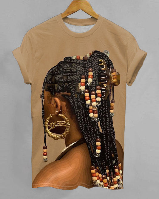 African Braid Girl Short Sleeve Tshirt