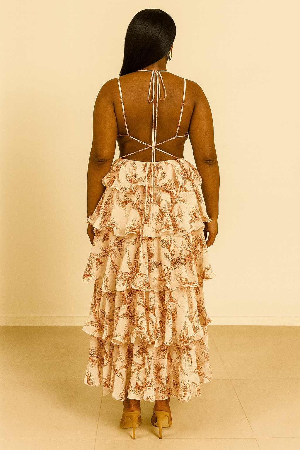 Fashion Multi-Layer Ruffled Butterfly Dress