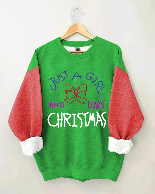 Women's Christmas Print Crewneck Sweatshirt