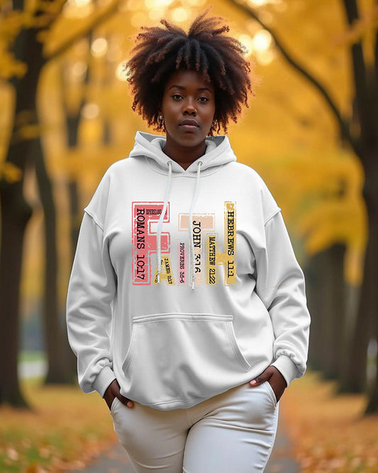 Women's Faith Pocket Long Sleeve Hooded Sweatshirt